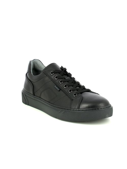 sneakers da uomo in pelle nera con suola in tinta NERO GIARDINI | I400450U100